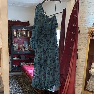 Zac by Zac Posen Elegant Floral Blue Dress 12